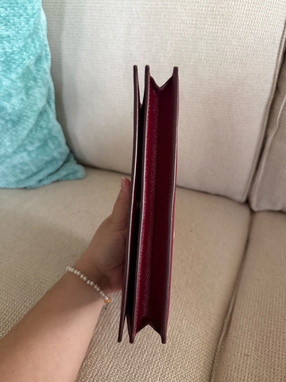 Coach Hayden Pebbled Leather Crossbody Wallet - Deep Red - Picture 6 of 8